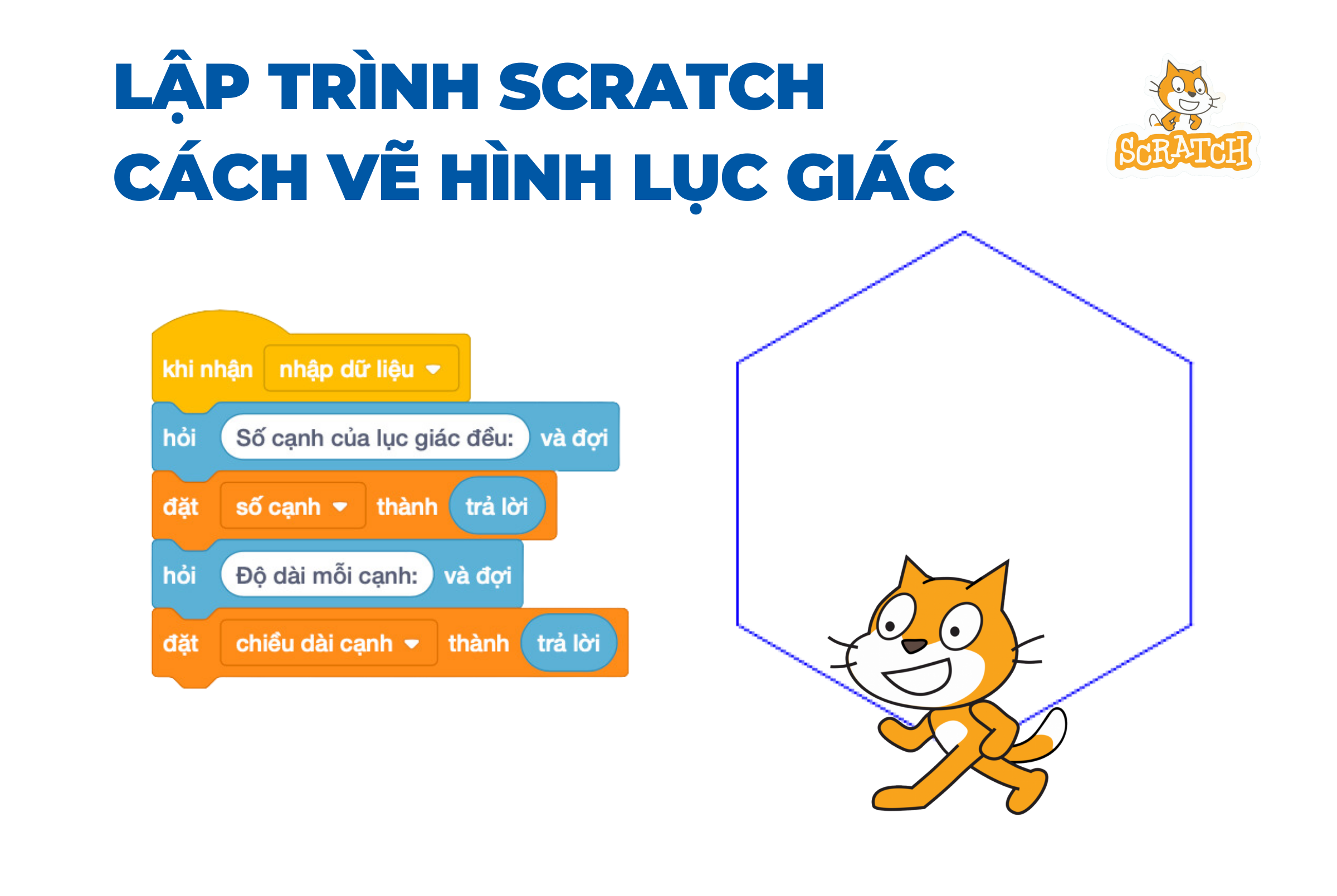 Cách vẽ hình lục giác đều trong Scratch